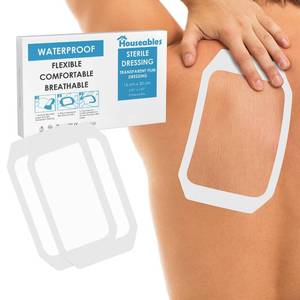 lot 2225 image: Waterproof Bandages, Transparent Film Dressing, Wound Cover, 6x8, Large