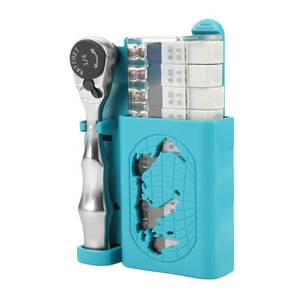 lot 2227 image: Klanata 12-in-1 Portable 14 Micro Socket Wrench, Extendable Ratchet Screwdriver Bits Set for Hand Repair Tools