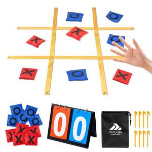 lot 2237 image: Giant Tic Tac Toe 4ft x 4ft Outdoor Game with10pcs Bean Bag Toss