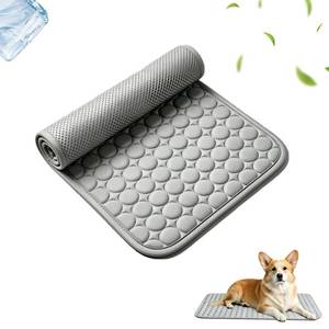 lot 2252 image: QUIXETH Pawlab Cooling Mat for Dogs, Reusable Pet Cooling Pad, Gray,Medium