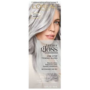 lot 2299 image: L Oreal Paris Le Color Gloss In-Shower Toning Gloss Hair Color  Silver  4 fl oz
