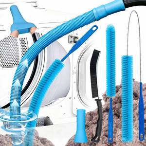 lot 2302 image: Dryer Vent Cleaner Kit with Universal Vacuum Hose Attachement Compatible with Most Vacuum Cleaners, Dryer Lint Cleaner Remover with 3 size Lint Brush for Deep Cleaning, HVAC, Home Cleaning Tools