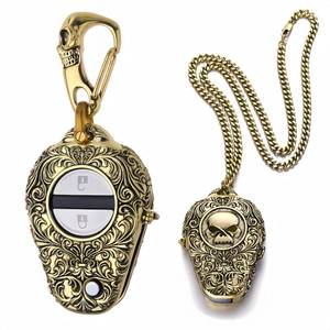 lot 2305 image: ZIPMOTO Copper Harley CVO 117 Key Fob Cover, Key Chain Necklace 2 in 1, Vintage Style, Earth Tones Brown