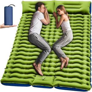 lot 3323 image: Yuzonc Double Sleeping Pad - Self Inflating 4 Extra-Thick for 2 Person with Pillow Built-in Foot Pump Inflatable Sleeping Mat for Backpacking, Hiking, Traveling, Tent, Portable Camping Mat