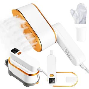 lot 3330 image: Droyek Portable Travel Steamer for Clothes, 1200W Powerful 2 In 1 Steamer & Iron,10s Fast Heat,4 Modes with LED Display, 150ml Water Tank Powerful Wrinkle Remover for Home,Office, Travel