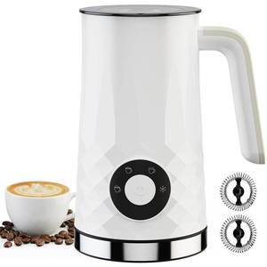 lot 4120 image: Milk Frother and Steamer, 4 in 1 Electric Milk Frother, 11.8oz Automatic Hot and Cold Foam Maker and Milk Warmer for Latte, Cappuccino, Hot Chocolate, Dishwasher Safe