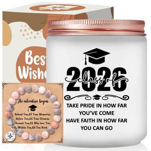 lot 4126 image: Risnoae Graduation Gift for Her, Women - Class of 2026 College, High School, Masters Degree, Phd, Nurse or Nursing Graduation Candle Gifts - Funny University Congratulations Gift
