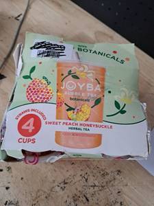 lot 4141 image: Joyba Bubble Tea Botanicals Sweet Peach Honeysuckle Herbal Tea 4 Cups