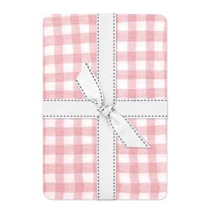 lot 4146 image: Butterblu Frankie Fitted Crib Sheet 100% Organic Cotton for Baby & Toddler Mattress, Breathable for Boys & Girls, Pink Check, One Size