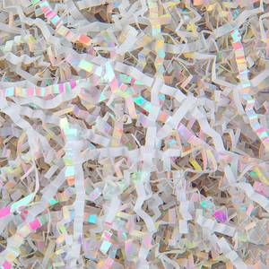 lot 4164 image: Caleihd Crinkle Cut Paper Shred Filler Gift Cushion Streamer Diamond White