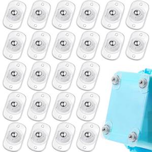 lot 4180 image: Honoson Self Adhesive Caster Wheels,Clear,1 Steel,24 Pcs