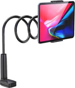 lot 4182 image: WixGear Tablet Holder for Bed - Gooseneck Tablet Holder Stand, Flexible Long Arm Gooseneck Mount Holder Clip with Grip, Compatible with iPad Air Mini, Galaxy Tabs, Kindle Fire, 4-10.5 Devices