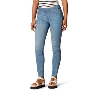 lot 4190 image: Amazon Essentials Womens Skinny Fit Mid-Rise Stretch Pull-On Jegging with Pockets - Discontinued Colors, Light Wash, 18