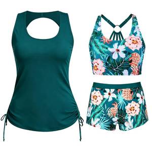 lot 4193 image: Three-Piece Swimsuit Purple (US, Alpha, Large, Regular, Regular, Olive Green)