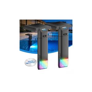 lot 1040 image: POOLJOYO Solar Pool Light Inground 56 LED Remote 2-Pack