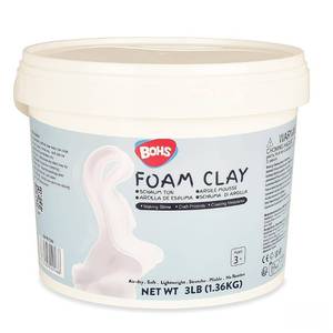 lot 1041 image: BOHS Foam Clay Pro White Air Dry Modeling Clay 3 lb