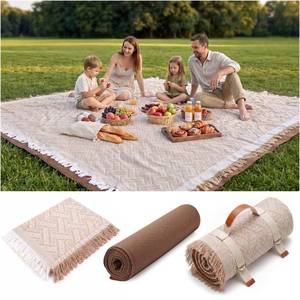 lot 1045 image: Genovega 2-in-1 Outdoor Picnic Blanket Waterproof