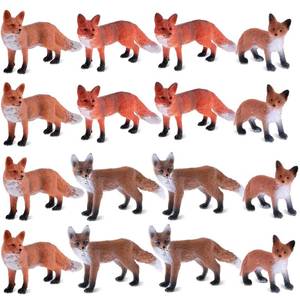 lot 2328 image: Zomiboo 16 Pc Fox Figurine Set
