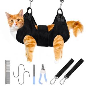 lot 2342 image: PatiencET Cat Grooming Hammock Kit with Tools