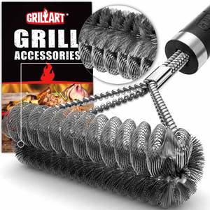 lot 2347 image: GRILLART Grill Brush 18 Wire & Helix Combo