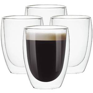 lot 3333 image: UMIZILI Double Wall Glass Cups 12 oz Set of 4