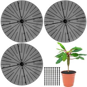 lot 3344 image: Sawysine Plant Pot Cover Grid Set 20.5 in Black 3-Pack