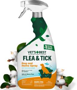 lot 6022 image: Vets Best Flea & Tick Home Spray, 32oz, Cotton Spice