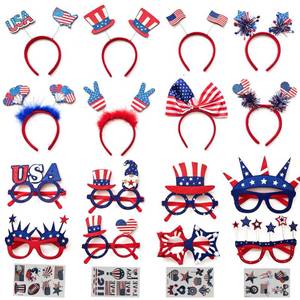 lot 6035 image: Tifwsea 4th of July Patriotic Headband & Glasses Set