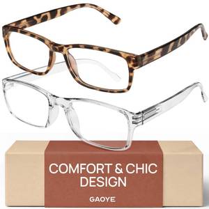 lot 6042 image: Gaoye 2.25 Reading Glasses 2-Pack, Blue-Light Filter
