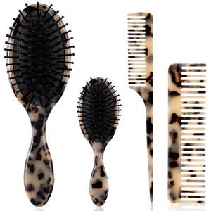lot 6048 image: Meanplan Tortoise Shell Hair Comb Set 4-Piece