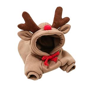 lot 6056 image: Maruomiki Dog Winter Coat Hoodie Reindeer Coffee XS