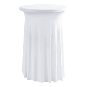 lot 8006 image: iEventStar Highboy Cocktail Table Cover Skirt 24 x 43 White