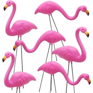 lot 8019 image: Joyin Flamingo Garden Statues Set of 6