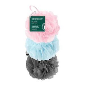 lot 8033 image: EcoTools EcoPouf 3-Pack Bath Sponge Set