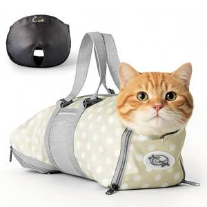lot 8034 image: Cinf Cat Restraint Grooming Bag for 8-12 lb Cats