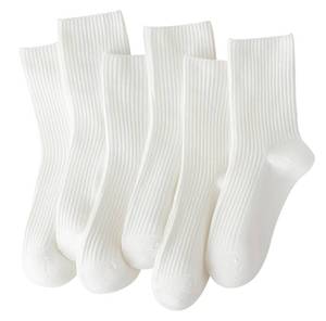 lot 8043 image: ACCFOD Womens Crew Socks Cotton Blend Size 5-9 6-Pack