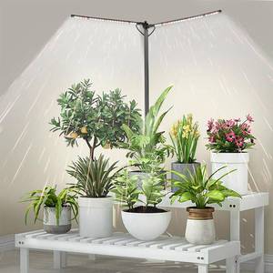 lot 8044 image: Bodkar 2-Head Plant Grow Light, 6000K Full Spectrum LED