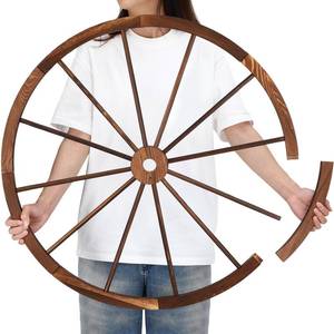 lot 11324 image: CroBlissful Wooden Wagon Wheel 30 Inch
