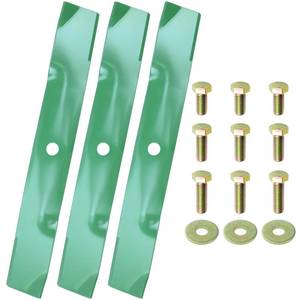 lot 11328 image: Lawneagle Mower Blades for John Deere 54 Decks UC22010 Missing Bolts And Screws