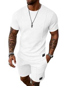 lot 11331 image: UOUA Mens 2-Piece Short Set Track Suit White L