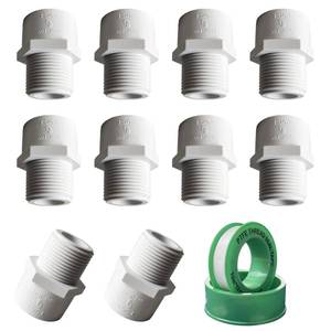 lot 12003 image: YTFSA 34 inch PVC Male Adapter Fitting 10-Pack
