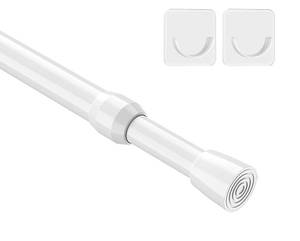 lot 12032 image: MEXAU Spring Tension Curtain Rod 26-39 inch White