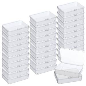 lot 19477 image: Nodaaiie 30 Pack Clear Plastic Storage Containers with Hinged Lids
