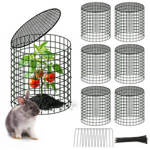 lot 19483 image: Warmfarm DIY Metal Plant Protector Cage Set 11.8 x 12.9