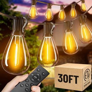 lot 20376 image: Amzrap 30FT Outdoor String Lights with Remote Control