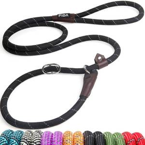 lot 20396 image: Fida Slip Lead Dog Leash 6 FT x 12 Black