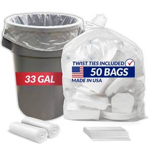 lot 20397 image: Reli. 33 Gallon Trash Bags Heavy Duty (50 Count)