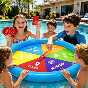 lot 20399 image: Moontoy Inflatable Pool Game Table With Cards