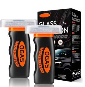 lot 4259 image: sniqafo Car Glass Film Remover - 2pcsk��Includes a handle-mounted film remover and windshield cleaner, suitable for car windshields and windows (100 ml per bottle)