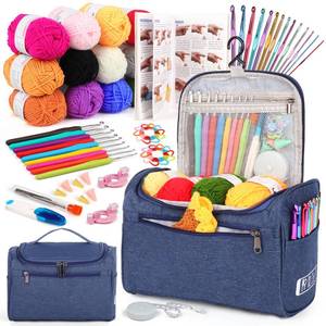 lot 5704 image: Aeelike Crochet Kits for Beginners Adults Kids, Complete Crochet Set, Navy